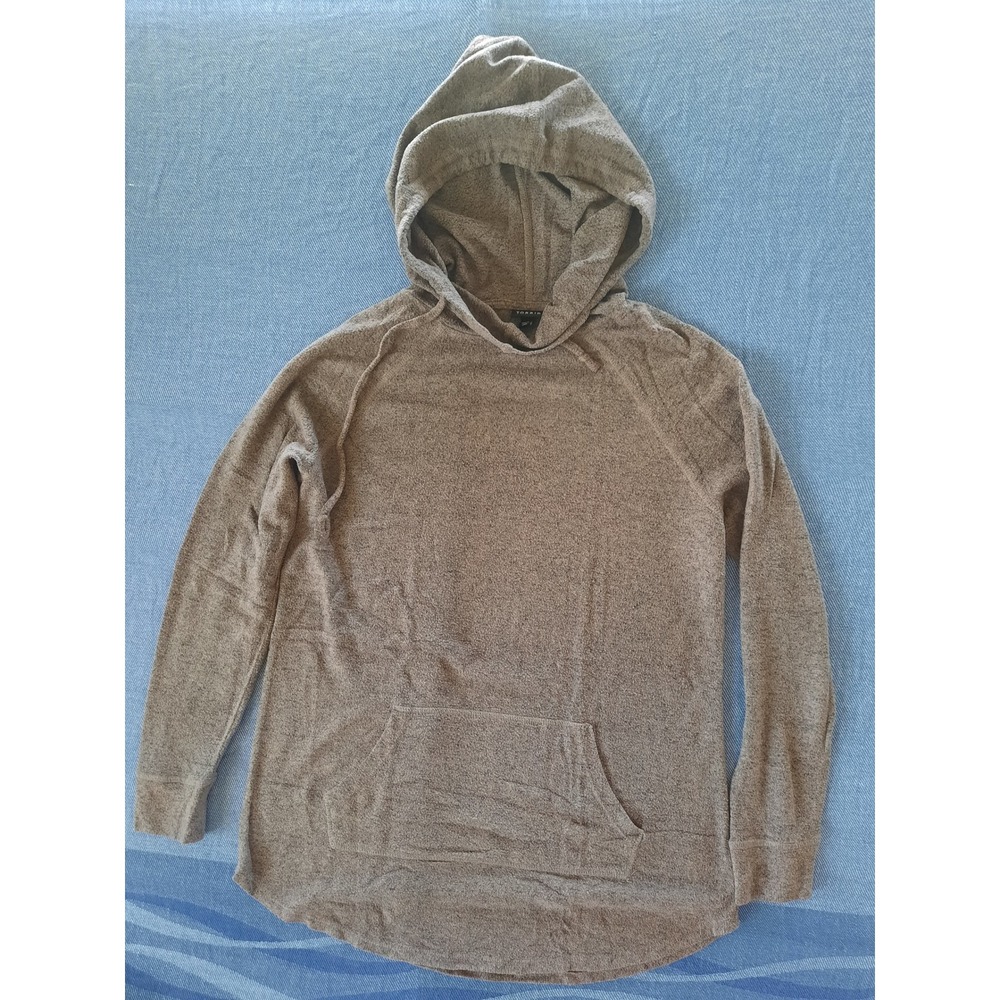 Torrid Super Soft Brown Heathered Raglan Pullover Hoodie Kangaroo Pocket Size 0X